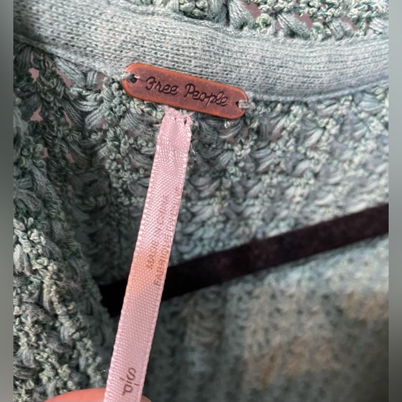 Free People Green Cardigan Size Small - Picture 3 of 3